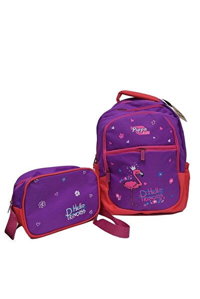tom çanta Pippa Flamingo Okul Çantası + Beslenme Çantası Hediyeli