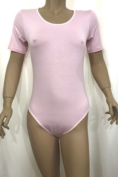 Diba 435- Women's Short Sleeve Snap Body-pink