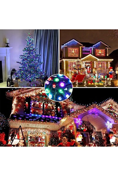 SULED Sl-1030 Rgb Renkli Işık Pirinç 10 Metre 100'lü Led Yılbaşı Ağaç Işık 8 Fonksiyonlu Dekoratif Led