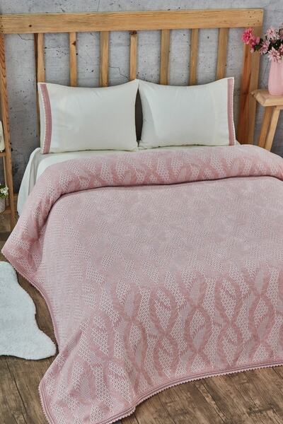 Evlen Home طقم مفرش سرير فاليرين شانيل أكريليك مزدوج (طقم بيكيه) صندوق مهر 4 ...