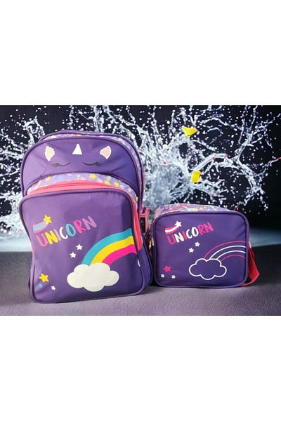 Sentor Unicorn Printed Primary School Bag and Lunch Box