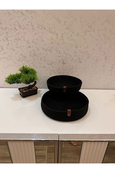 REYGON TEKSTİL wicker OVAL JUTE, HAND-WOVEN BASKET BATHROOM AND KITCHEN ORGANIZER S11