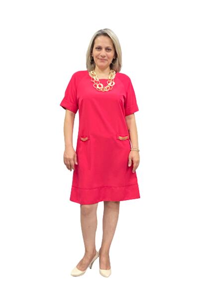 FEVER MANDY ZİNCİR DETAYLI ELBİSE