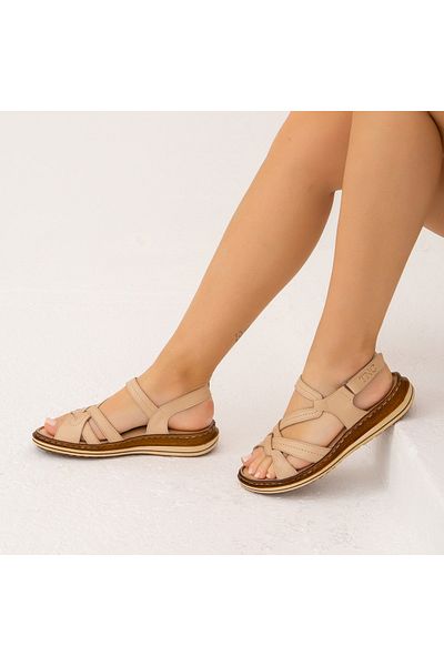 Tamer Tanca Women's Genuine Leather Flat Sandals 885 245 Bn Sndlt Y22