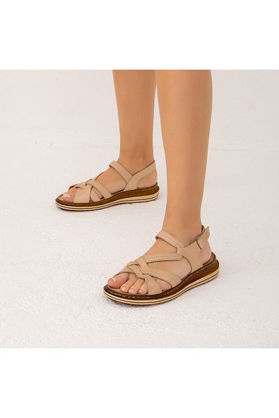 Tamer Tanca Women's Genuine Leather Flat Sandals 885 245 Bn Sndlt Y22
