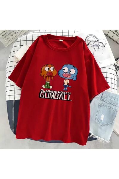 Revasser تي شيرت من القطن الممشط برقبة دائرية للفتيات/الأولاد للجنسين مطبوع ح...