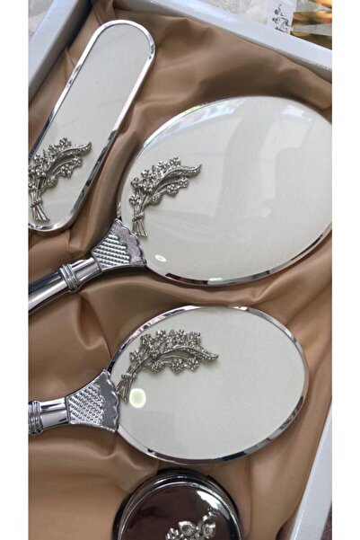 HAYIRLIGROUP Çeyizce Gelin Dörtlü Ayna Tarak Seti