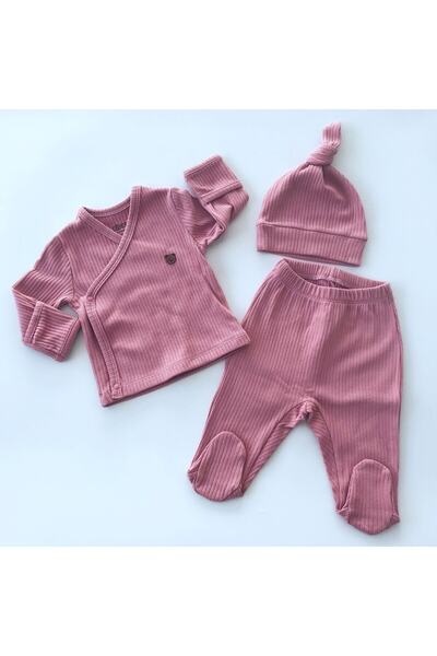 Kidaxi طقم قماش إم جي ريبانا مكون من 3 قطع مع قبعة وجوارب وقفازات