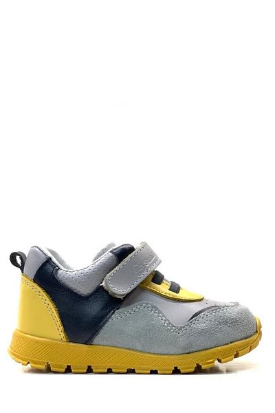 Tuğba Ortopedi 1709 Orthopedic 100% Genuine Leather Baby Boy Grey/Yellow Shoes