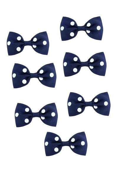 E Elmas Μίνι παπιγιόν Κορδέλα Φιόγκος Navy Blue (3,5cm-25τμχ)