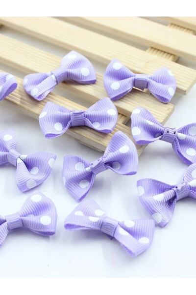 E Elmas Mini Papyon Fiyonk Kurdele Lila (3.5cm-25adet)