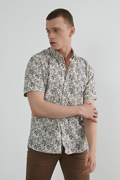 PAULMARK Πουκάμισο με floral σχέδιο