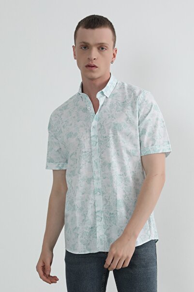 PAULMARK Πουκάμισο αφηρημένο μοτίβο