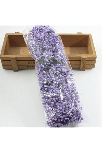 E Elmas Μωβ Pitircik Cipso Flower – Τεχνητό λουλούδι διακόσμηση, επιτραπέζιο στολίδι, φόντο