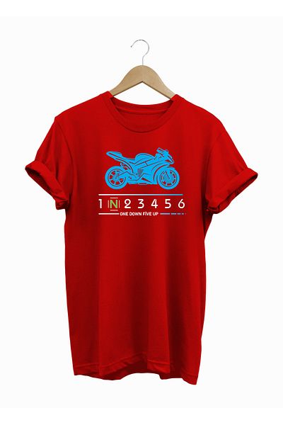 WİDİ Blue Racing Engine - Blue Racing Engine Printed T-shirt