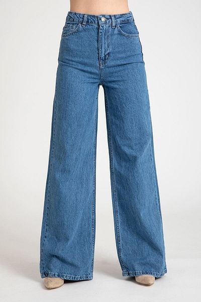 Trn JNS Camelia Gold Ikon 90&#39;s afumat Lycra Pantaloni Palazzo Casual cu talie super înaltă