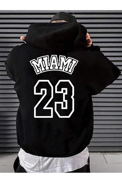 Revasser Φούτερ με κουκούλα Unisex Miami Printed Oversize