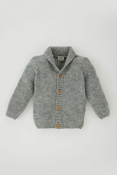 DeFacto Geknöpfte Strickjacke mit Schalkragen für Baby-Jungen
