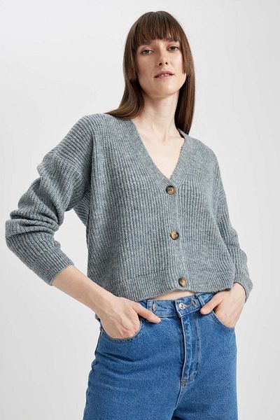 DeFacto Cardigan Regular Fit Thessaloniki Cardigan s výstřihem do V - R1262az23wn