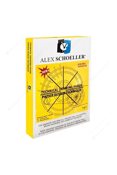 Alex Schoeller ورق رسم فني 200 جرام. A3 حزمة من 100