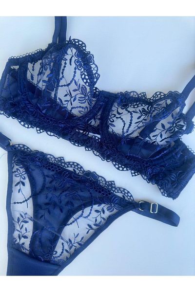 dem merys Floral Underwire Bra Set