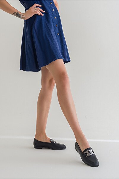 GNS Shoes Balerini negri din piele naturală pentru damă