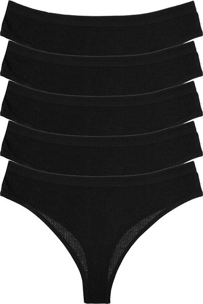 Humaone Pack of 5 Single Color Thong