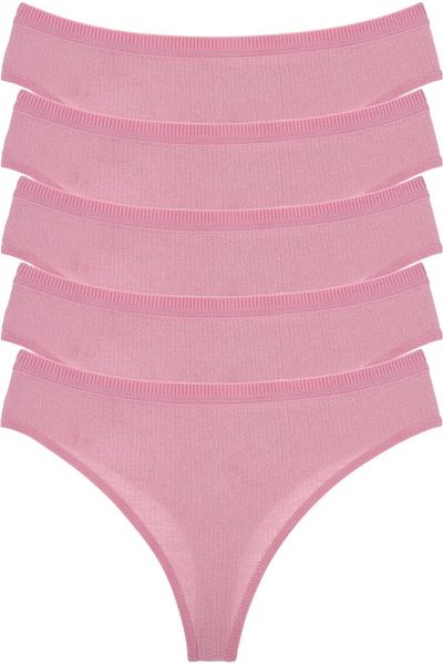 Humaone Pack of 5 Single Color Thong