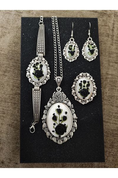 adilstore Brazilian Embroidered (Rococo) Necklace Set: