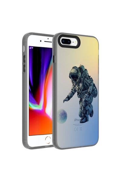 Nezih Case iPhone 8 Plus Uyumlu Desenli Sert Koruyucu Kapak Kılıf