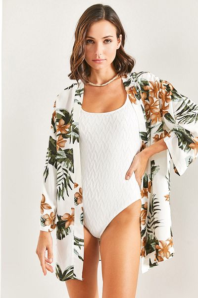 Bianco Lucci Dámské vzorované kimono