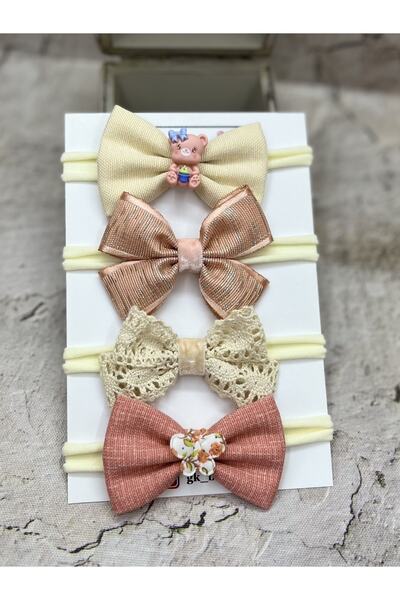 GK باندانا أطفال بلون كريمي مكونة من 4 قطع - طقم قمر