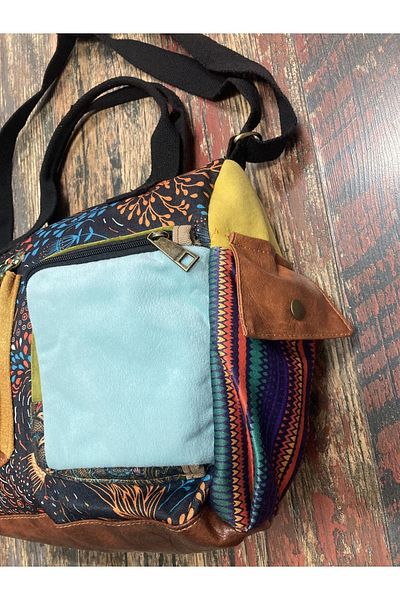 Street Bag Geantă de umăr pechwork etnică autentică boemă Geantă de mână Utilizare zilnică Utilizare în călătorie