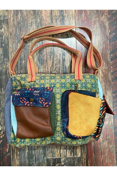 Street Bag Geantă de umăr pechwork etnică autentică boemă Geantă de mână Utilizare zilnică Utilizare în călătorie