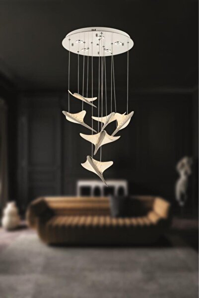 Eray Aydınlatma 1205-5+1 6 Li Krom Led Avize