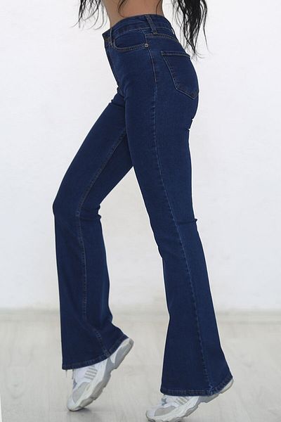 BROSERER Blugi cu picior evazat albastru închis Victor Pantaloni din denim din lycra cu talie înaltă