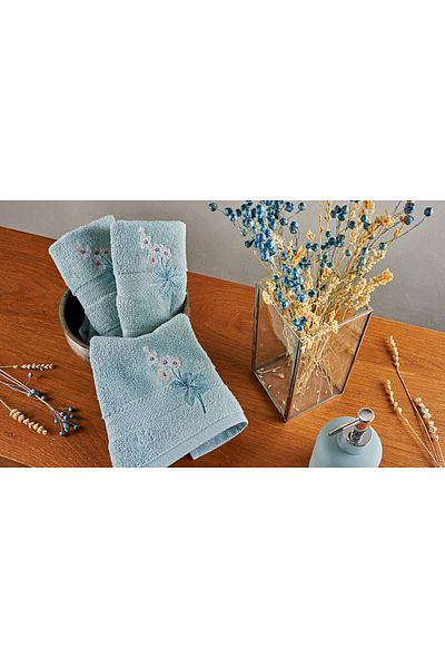 Marie Claire Petra 3-Piece Hand Towel Set Green MC061494