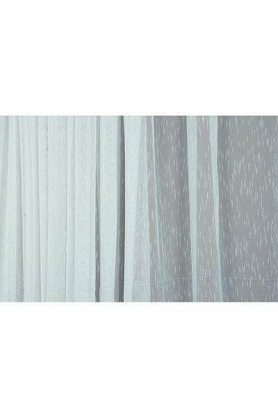 AKÇA TEKSTİL Brs Model White Color Single Wing Ready-Made Pleated Background Curtain 300*260 cm