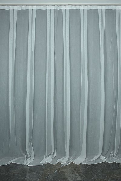 AKÇA TEKSTİL TTM PATTERN BROKEN WHITE COLOR SINGLE WING Ready planted Pleated Background Curtain 300*260 cm