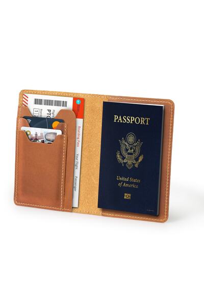 OttoAngelino OTTO ANGELINO Genuine Leather CREED CARD AND PASSPORT CASE WITH BILLET SLOT