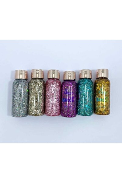 Rose Mini Queen Vücut & Saç & Yüz Jel Glitter 6'lı