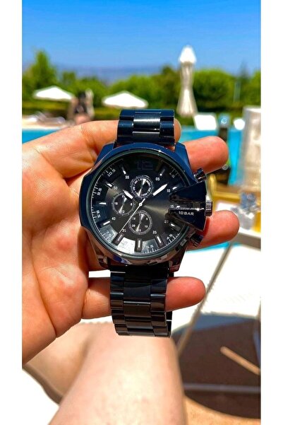 ÇENÇEN Çelik Siyah Kordon Siyah Rose Kadran Dıesel Model Iki Renk Erkek Kol S...