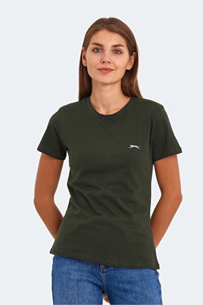 Slazenger Korneli I Women's Slim Fit Khaki T-Shirt