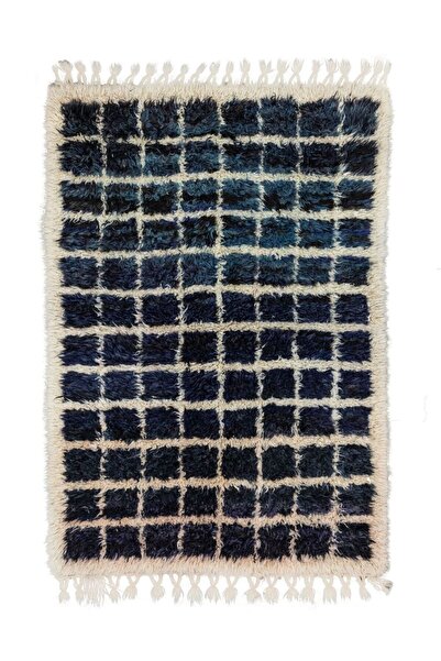 Soho Antiq Fulya El Dokuma Damalı Tülü Yün Halı 128x183 cm