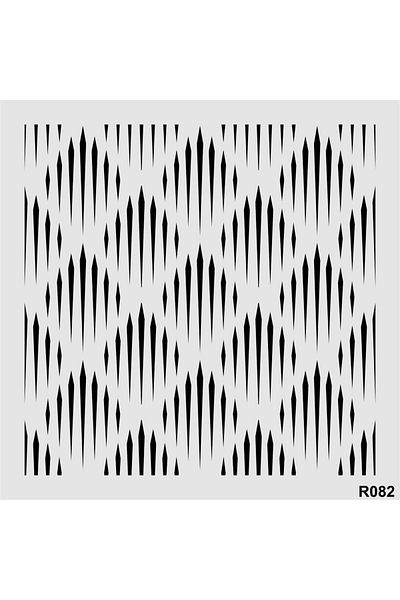 STENCİLTASARIM R082 Consecutive Pattern Wall Wooden Glass Painting Pattern