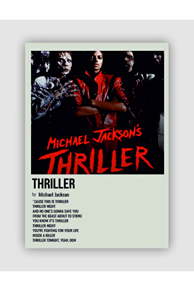 fırsatlar diyarı Thriller Michael Jackson Duvar Posteri - Duvar Dekoru - Kalı...