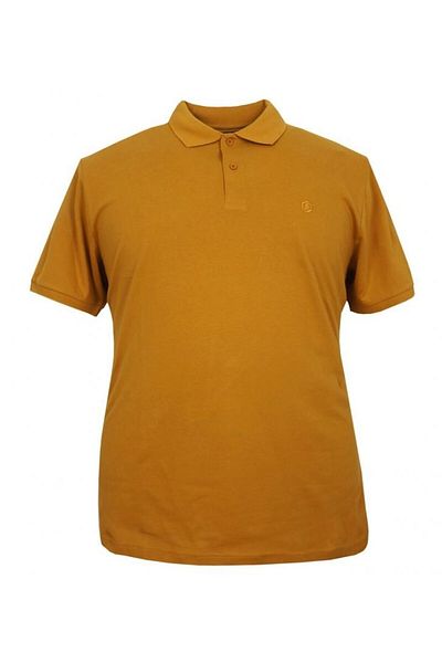 marufshop Plus Size Men's T-Shirt Polo Collar Lycra Single Jersey Saffron
