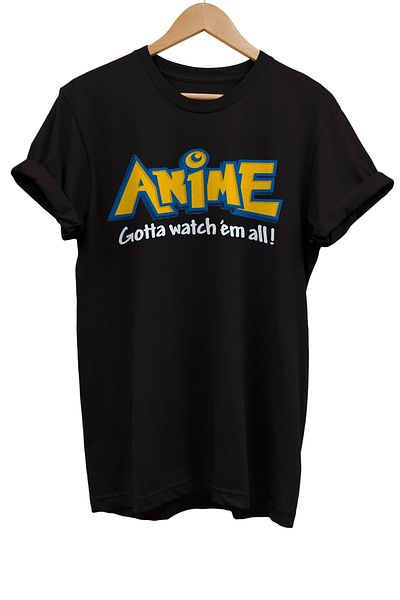 remonz Pokemon Anime Written 100% Cotton Oversize T-shirt