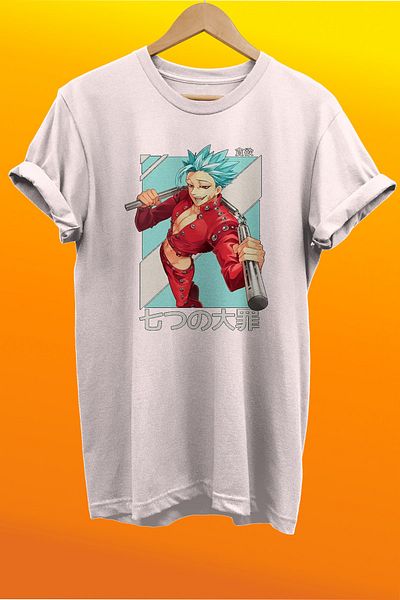 remonz Μπλουζάκι Seven Deadly Sins με στάμπα 100% βαμβακερό Basic T-shirt κανονικού μεγέθους