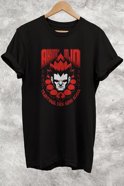 remonz Μπλουζάκι Akuma Dojo με στάμπα 100% βαμβακερό Basic T-shirt κανονικού μεγέθους